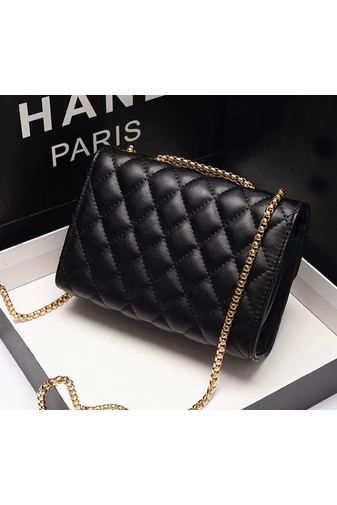 Bonluo Elegantná čierna crossbody kabelka vyrobená z prírodnej kože Rozmery 15*19*8cm