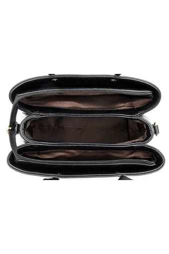 Bonluo Čiernosivá kabelka/crossbody z imitácie kože Veľkosť 21*27*13cm