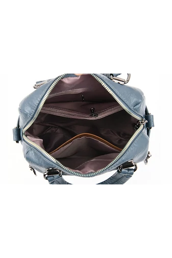 Bonluo Modrý ruksak/Crossbody kabelka z imitácie kože Rozmery 26*24*12cm