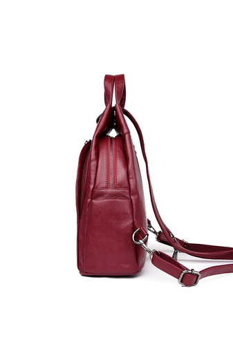 Bonluo Dámsky vínový ruksak z imitácie kože Veľkosť 32*25*12cm