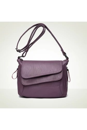 Bonluo fialová crossbody kabelka z imitácie kože Veľkosť 21*25*12