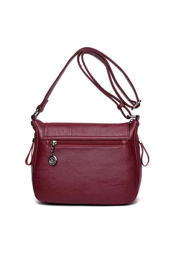 Bonluo fialová crossbody kabelka z imitácie kože Veľkosť 21*25*12