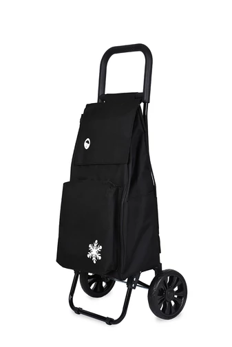 Bonluo Čierny nákupný vozík s termoizolačným vreckom Rozmery 97*42*33cm