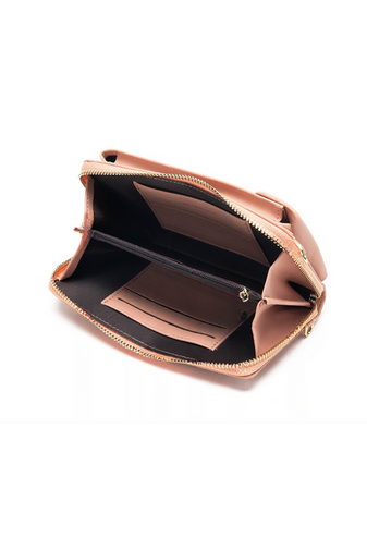 Bonluo čierna Crossbody kabelka/peňaženka z imitácie kože 18*11*4cm