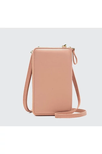 Bonluo čierna Crossbody kabelka/peňaženka z imitácie kože 18*11*4cm