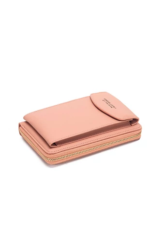 Bonluo čierna Crossbody kabelka/peňaženka z imitácie kože 18*11*4cm