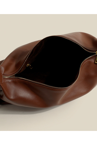 Bonluo hnedá kabelka cez rameno z umelej kože, Veľkosť 27*37*8cm