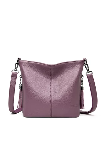 Bonluo Fialová Crossbody kabelka z imitácie kože veľkosti 20*21*10cm