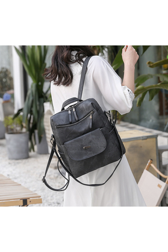 Bonluo Čierny ruksak vyrobený z vodeodolného materiálu Veľkosť 29*30*17cm