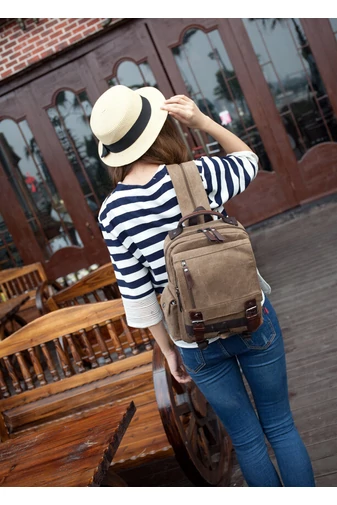 Bonluo Hnedý Unisex Batoh/Crossbody taška Veľkosť 33*29*11cm