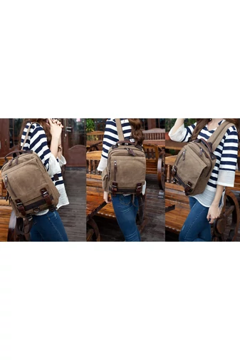 Bonluo Hnedý Unisex Batoh/Crossbody taška Veľkosť 33*29*11cm