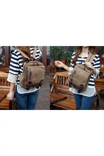 Bonluo Hnedý Unisex Batoh/Crossbody taška Veľkosť 33*29*11cm
