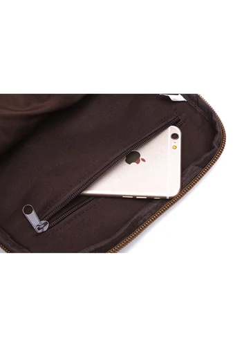 Bonluo Hnedá crossbody taška pre mužov vyrobená z odolného materiálu Veľkosť 28*22*12cm
