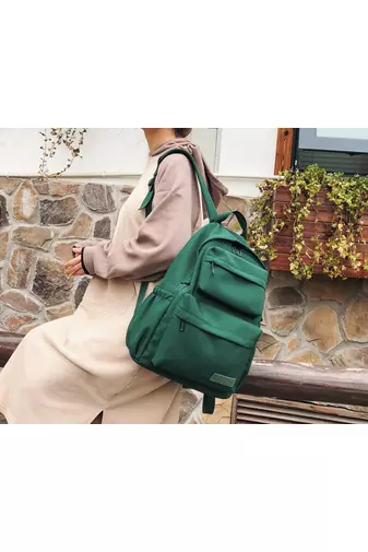 Bonluo Zelený batoh vyrobený z vodeodolného materiálu Wizzair (40x30x13cm)