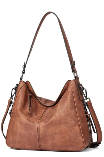 Bonluo Hnedá súprava tašiek/crossbody na rameno/do ruky z imitácie kože (3ks)