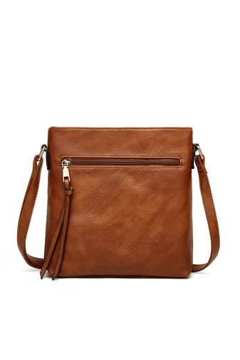 Bonluo Hnedá súprava tašiek/crossbody na rameno/do ruky z imitácie kože (3ks)