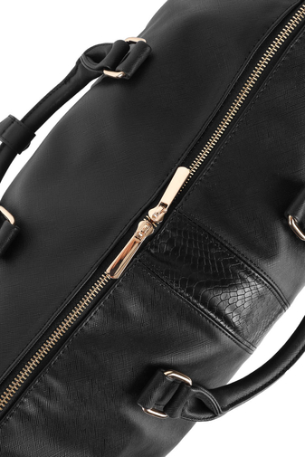 Bonluo Čierna cestovná taška z imitácie kože veľkosť (48x36x17cm)