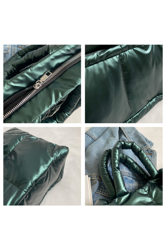 Bonluo Strieborná taška na rameno/do ruky vyrobená z nepremokavého materiálu Veľkosť 40 * 30 * 15 cm