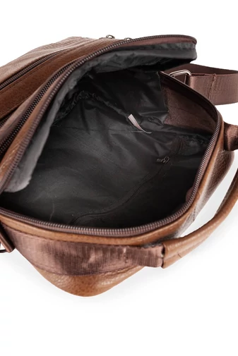 Ormi hnedá pánska crossbody taška vyrobená z pravej kože