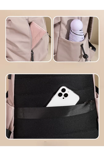 Bonluo čierny ruksak prémiovej kvality s USB kontaktom vyrobený z vodeodolného materiálu Veľkosť 40x35x15 cm