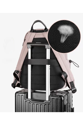 Bonluo čierny ruksak prémiovej kvality s USB kontaktom vyrobený z vodeodolného materiálu Veľkosť 40x35x15 cm