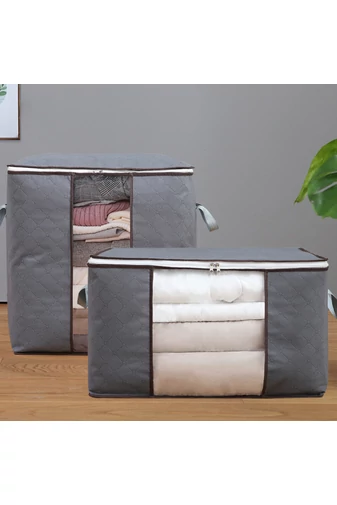 Bonluo Sivý organizér na šaty Veľkosť (70X50X30cm)