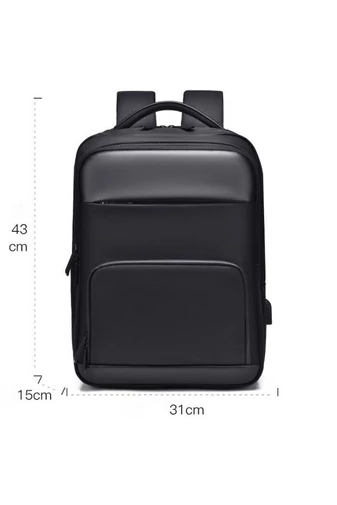 Bonluo Sivý batoh s viacerými vreckami a USB priestorom Veľkosť Wizz-air (40x20x30cm)