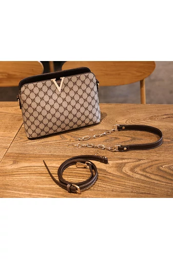 Hnedá crossbody kabelka Bonluo so vzorom z imitácie kože Veľkosť 19*26*9cm