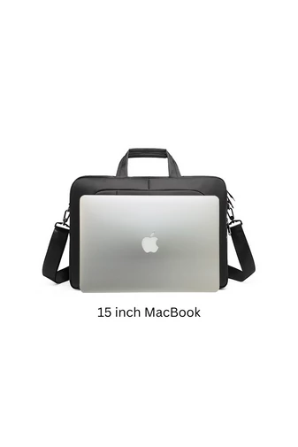 Čierna taška na notebook s viacerými vreckami vodotesný materiál Veľkosť (29*40*11,5 cm)