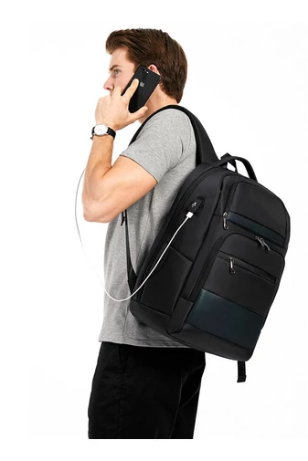 Čierny fosforeskujúci multifunkčný vodotesný batoh s bezpečnostným kódom a USB priestorom veľkosť (47*31*21cm) Bonluo