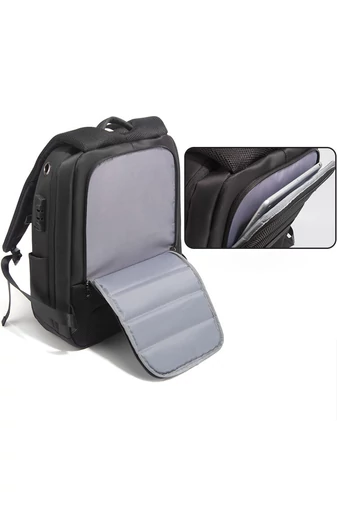 Čierny fosforeskujúci multifunkčný vodotesný batoh s bezpečnostným kódom a USB priestorom veľkosť (47*31*21cm) Bonluo