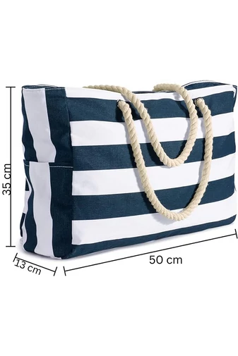 Modrobiela plážová taška Bonluo vyrobená z nepremokavého materiálu Veľkosť (35*50*13 cm)