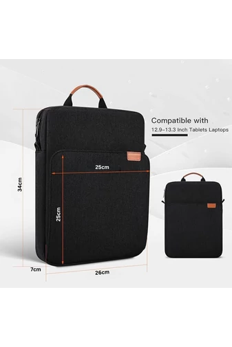 Čierna taška na notebook Bonluo Veľkosť 34*26*7cm