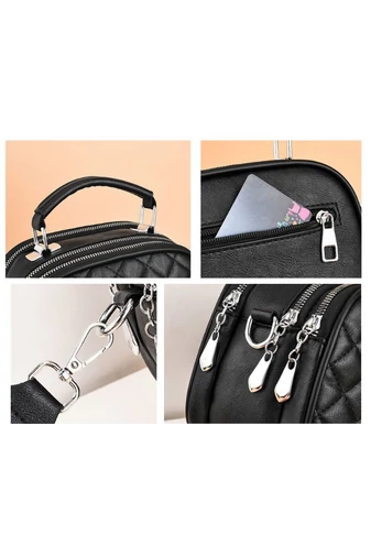 Biela Crossbody kabelka Bonluo z imitácie kože veľkosť 14*20*10cm