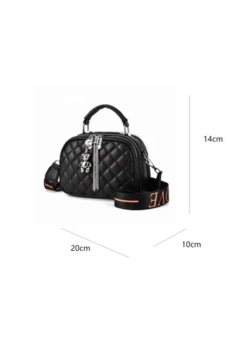 Biela Crossbody kabelka Bonluo z imitácie kože veľkosť 14*20*10cm