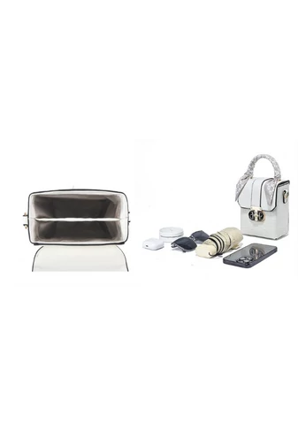 Čierna crossbody kabelka Bonluo z lakovanej kože Veľkosť 17*13*8cm