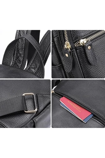 Ruksak Dámsky Mini Biely Bonluo z pravej kože 27*22*11cm