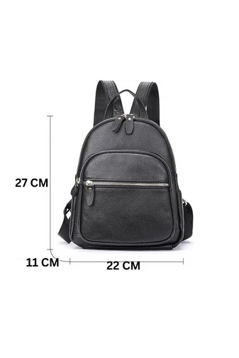 Ruksak Dámsky Mini Modrý Bonluo z pravej kože 27*22*11cm