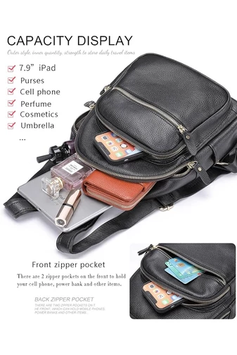Ruksak Dámsky Mini Biely Bonluo z pravej kože 27*22*11cm