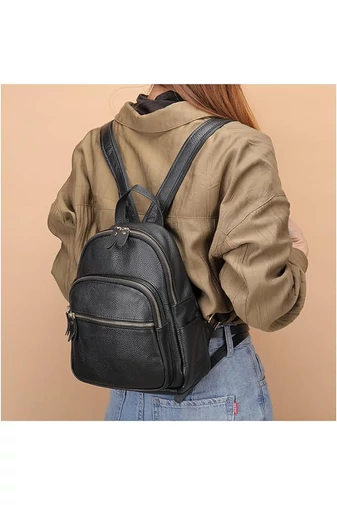 Ruksak Dámsky Mini Biely Bonluo z pravej kože 27*22*11cm