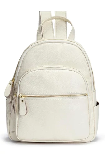 Ruksak Dámsky Mini Biely Bonluo z pravej kože 27*22*11cm