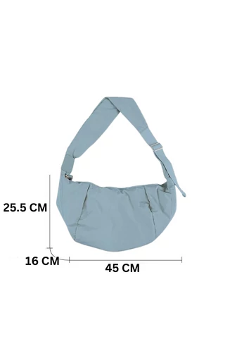 Modrá crossbody taška Bonluo vyrobená z extra ľahkého vodotesného materiálu Veľkosť (25,5*45*16 cm)