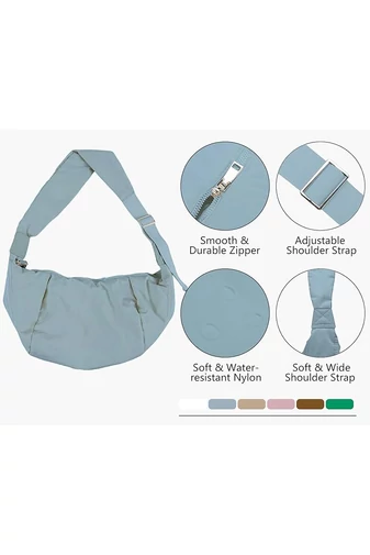 Modrá crossbody taška Bonluo vyrobená z extra ľahkého vodotesného materiálu Veľkosť (25,5*45*16 cm)