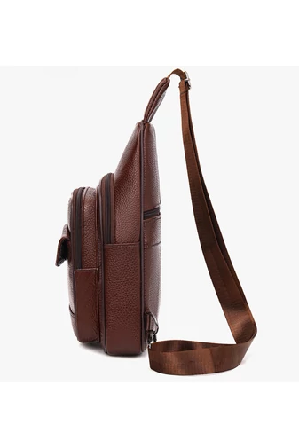 Hnedá crossbody taška Bonluo z prírodnej kože Veľkosť (31*17*9,5cm)
