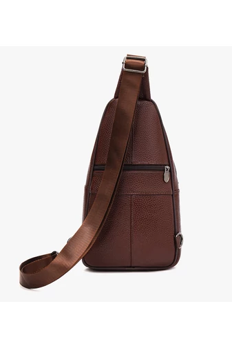 Hnedá crossbody taška Bonluo z prírodnej kože Veľkosť (31*17*9,5cm)