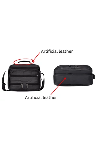 Čierna pánska crossbody taška Bonluo z pravej kože Veľkosť (18*21*10cm)