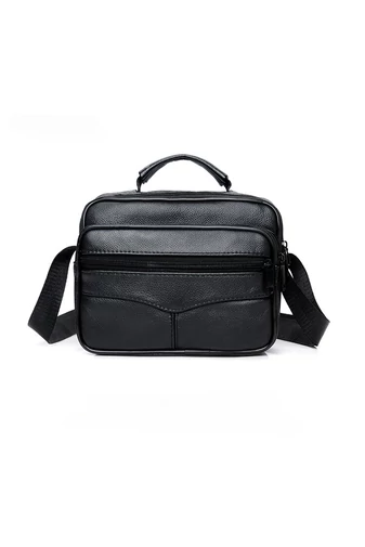 Čierna pánska crossbody taška Bonluo z pravej kože Veľkosť (18*21*10cm)