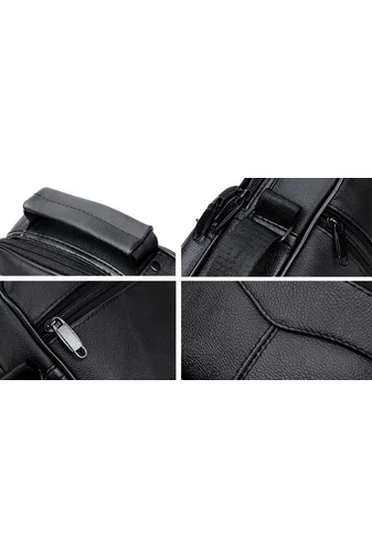 Čierna pánska crossbody taška Bonluo z pravej kože Veľkosť (18*21*10cm)