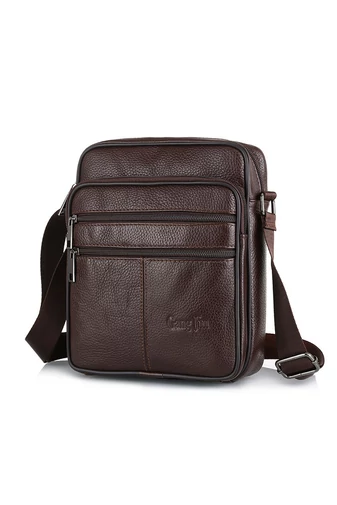 Čierna pánska crossbody taška Bonluo z pravej kože Veľkosť (23*19*7cm)