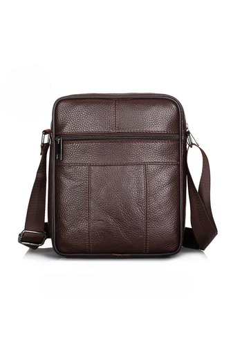 Čierna pánska crossbody taška Bonluo z pravej kože Veľkosť (23*19*7cm)